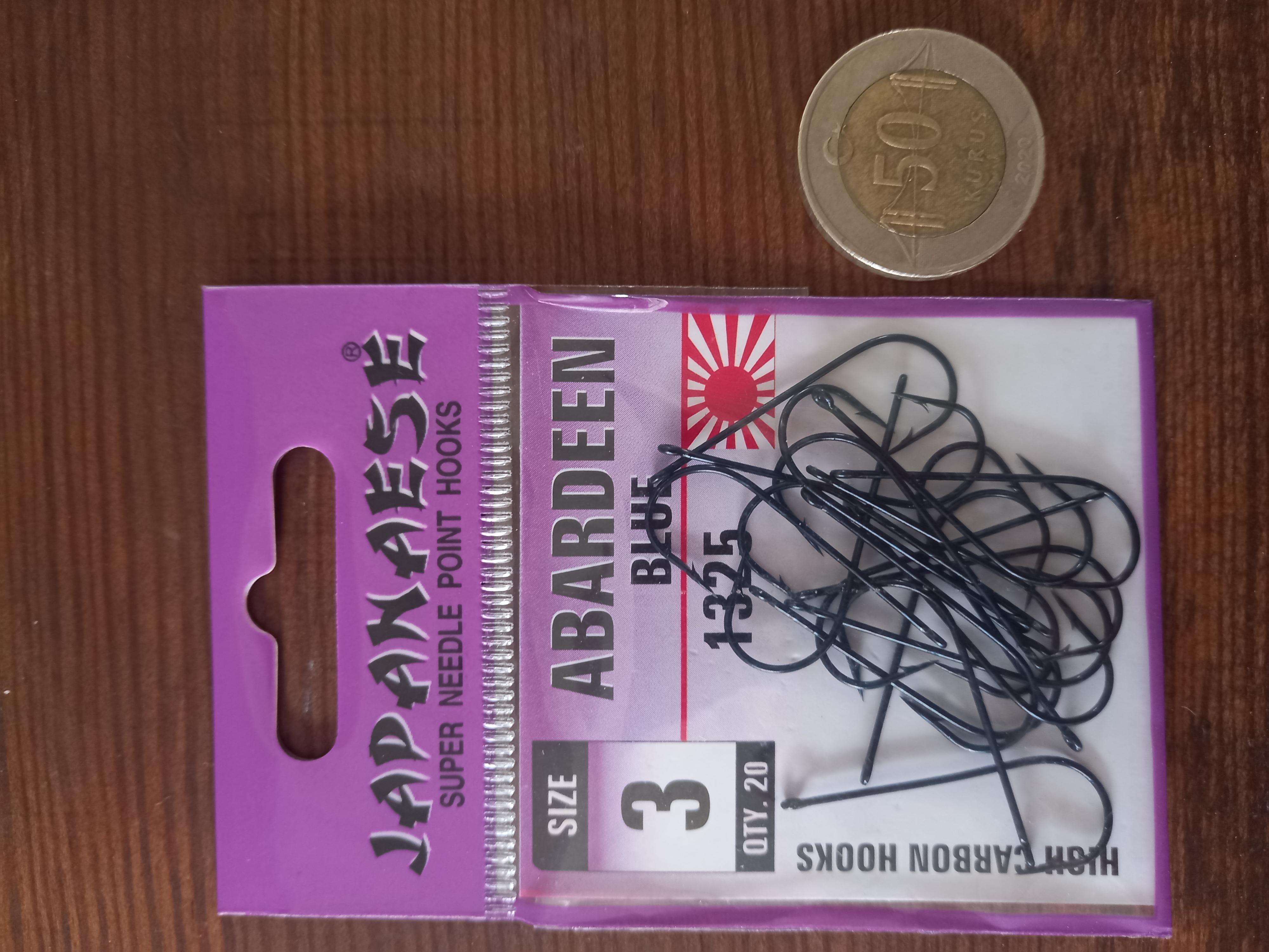 JAPANAESE ABARDEEN BLUE NICKEL 1325 NO:3 DELİKLİ İĞNE 20 li PAKET