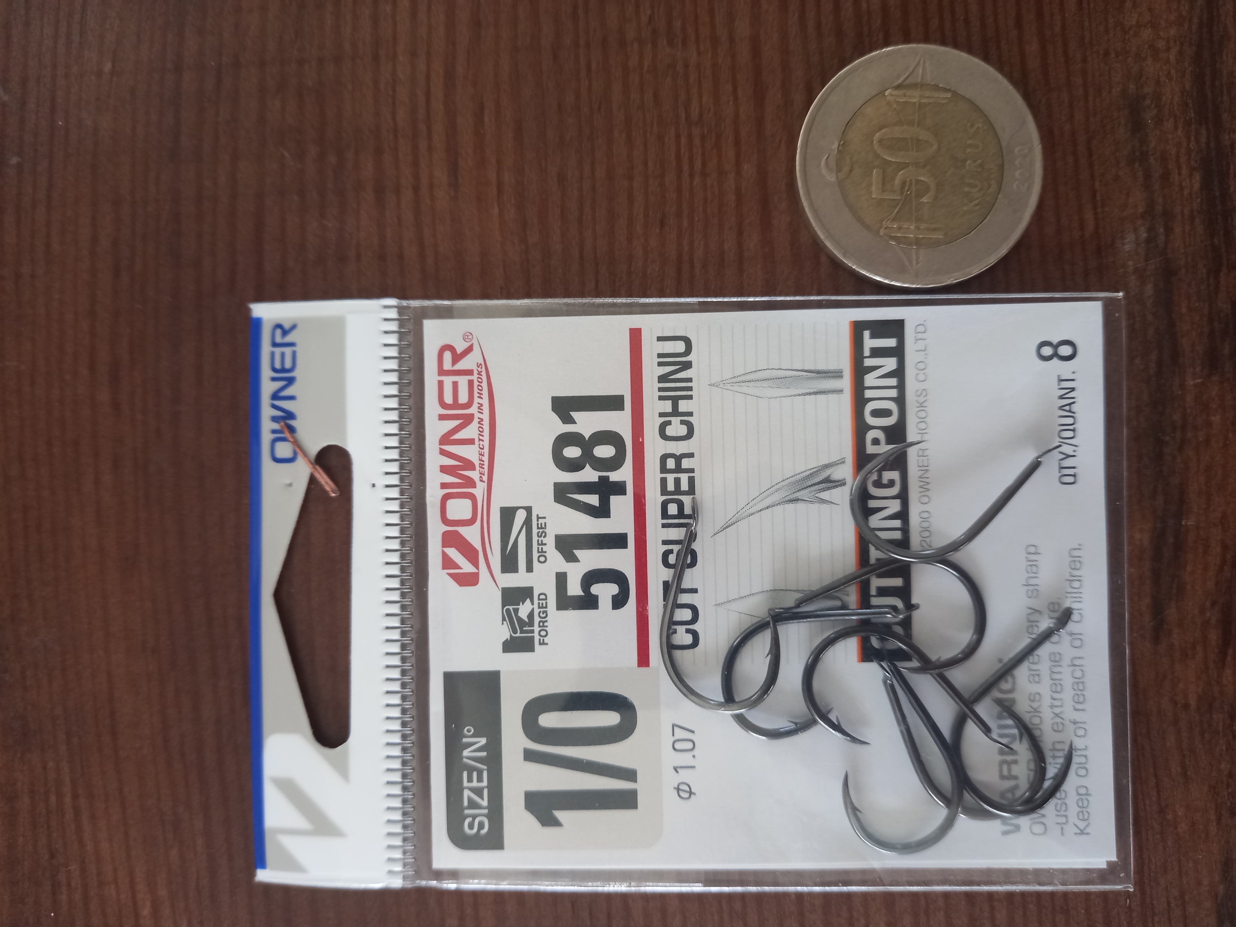 OWNER CUT SUPER CHINU 51481 NO:1/0 İĞNE 8 li PAKET