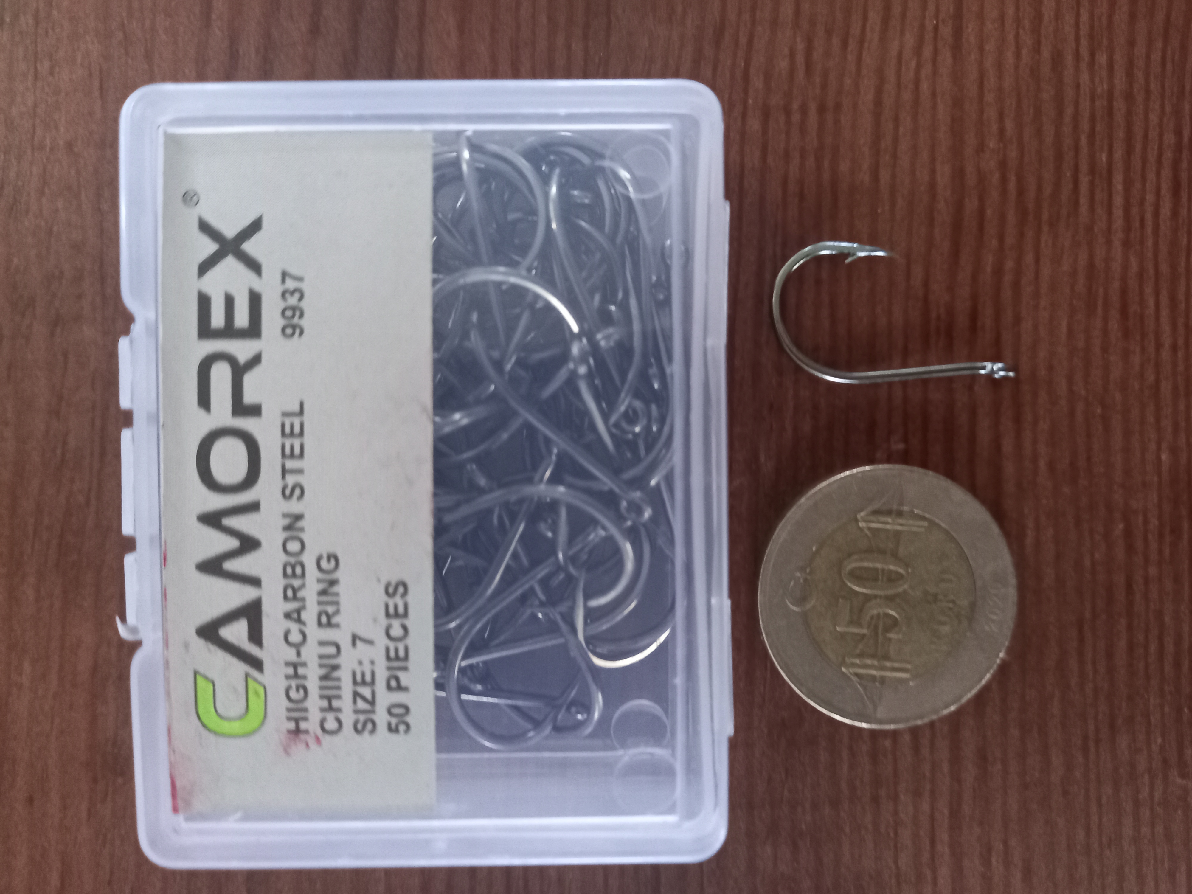 CAMOREX 9937 CHINU RING İĞNE 7 BLACK NIKEL DELİKLİ NO:2/0 İĞNE 50 li PAKET