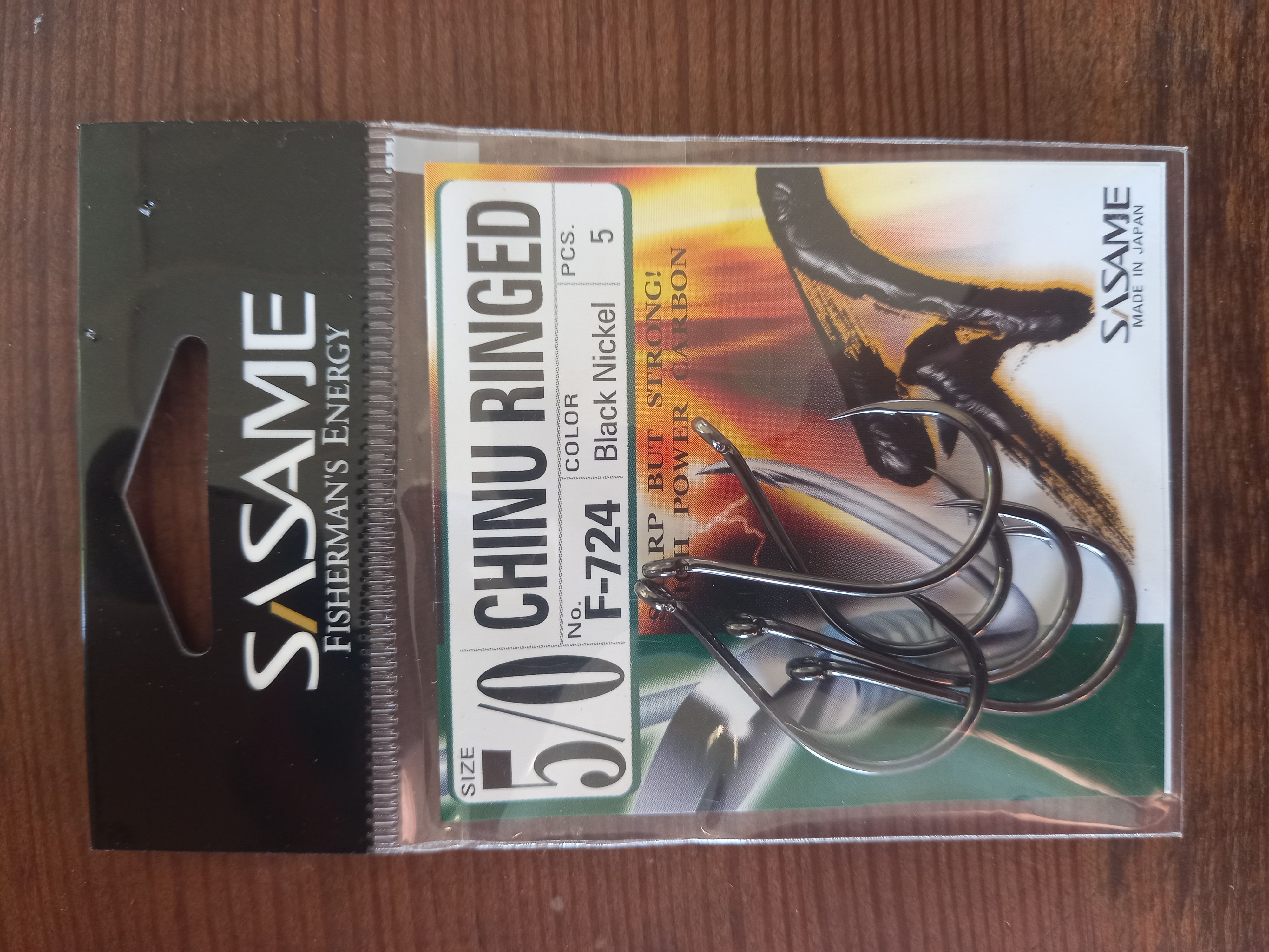 SASAME CHINU RINGED F-724 BLACK NIKEL NO:5/0 DELİKLİ İĞNE 5 li PAKET